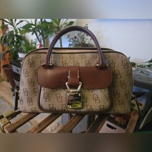 Dooney & Bourke Brown Logo Satchel